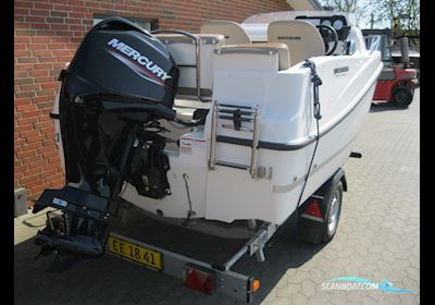 Quicksilver Activ 455 Cabin m/Mercury F50 hk Efi 4-Takt og Brenderup Trailer Motorbåd 2020, med Mercury motor, Danmark