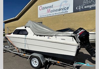 Shetland Cadet med Suzuki DF50 hk – inkl. trailer og kaleche Motorbåd 1985, med Suzuki motor, Danmark