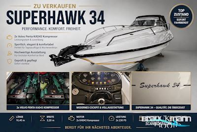 Sunseeker Superhawk 34 Motorbåd 2002, med Volvo Penta motor, Tyskland