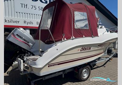 Ørnvik 540 Cruiser Med 90 hk Mercury 4 Takt 16V 1,6L og 1500 kg Brenderup Premium Bådtrailer Motorbåt 2004, med Mercury motor, Danmark