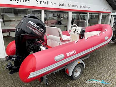 BRIG FALCON F450 S med MERCURY F60 ELPT EFI og Brenderup 600 kg trailer Motorbåt 2005, med Mercury motor, Danmark