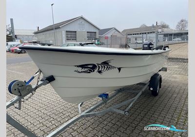 Ryds 480 S Med 25 hk Evinrude 3 Cylindret 2-Takt og Variant 500 kg Bådtrailer - Engros Salg Motorbåt 1995, med Evinrude motor, Danmark