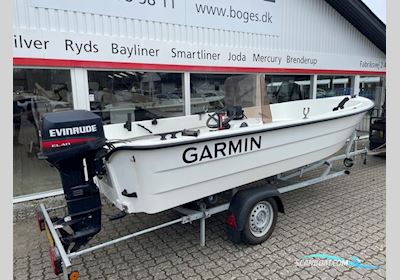 Ryds 480 S Med 25 hk Evinrude 3 Cylindret 2-Takt og Variant 500 kg Bådtrailer - Engros Salg Motorbåt 1995, med Evinrude motor, Danmark
