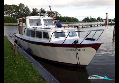 Stalen Motorboot Motorbåt 1976, med Mercedes motor, Holland