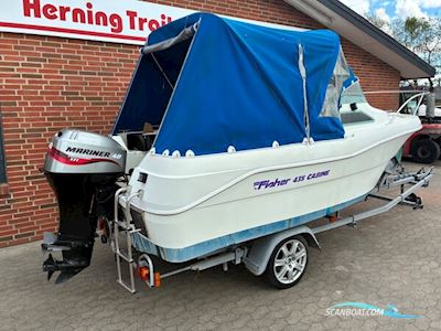 Ørnvik Fisher 435 Cabin m/Mariner F40 hk Efi 4-Takt og Brenderup Trailer - Solgt ! Motorboat 2025, with Mariner engine, Denmark