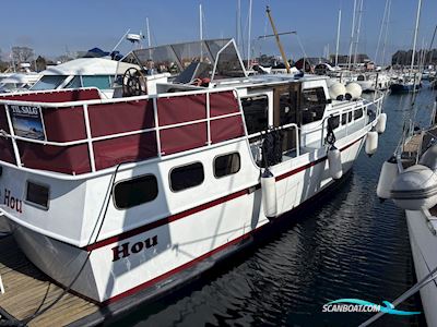 1987 Gruno 1100 Hollands stålbådsklassiker. Velegnet til kanalsejlads eller bobåd Motorboat 1987, with 2xFord 2725E engine, Denmark