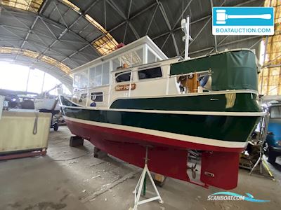 Bollmann Motorkotter Motorboat 1976, with Mercedes engine, Germany