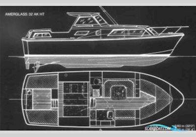 De Amer Amerglass 32 AK Motorboat 1972, with Perkins-Sabre engine, Germany