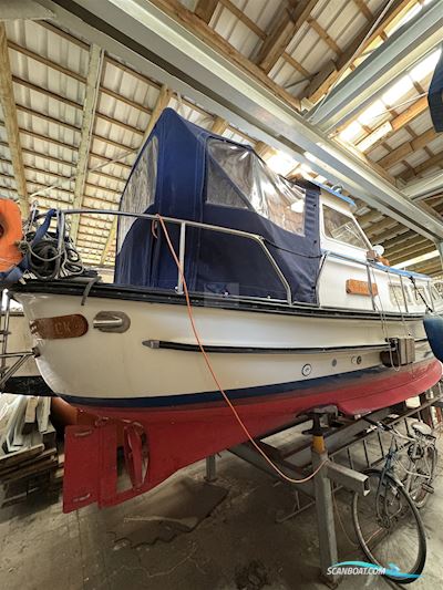Hatecke Motorboot Motorboat 1978, with Mercedes OM 636 engine, Germany