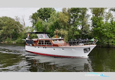 Lowland Rondspant Kruiser 13.00 AK Cabrio Motorboat 1974, with Vetus Deutz engine, The Netherlands