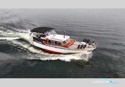 Lowland Rondspant Kruiser 13.00 AK Cabrio Motorboat 1974, with Vetus Deutz engine, The Netherlands