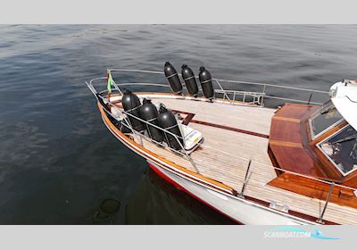 Lowland Rondspant Kruiser 13.00 AK Cabrio Motorboat 1974, with Vetus Deutz engine, The Netherlands