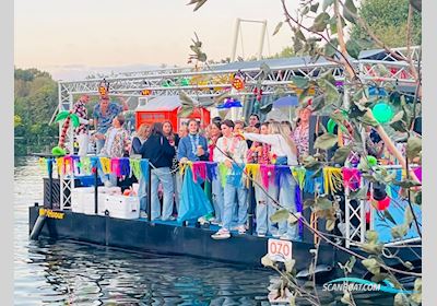 Partyboot Staal pontoon Motorboat 2023, The Netherlands