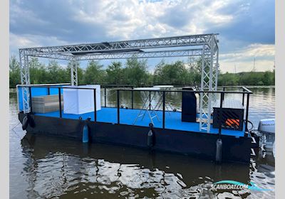 Partyboot Staal pontoon Motorboat 2023, The Netherlands