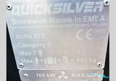Quicksilver Activ 675 Cruiser med Mercury 150Hk Motor. Motorboat 2020, with Mercury engine, Denmark