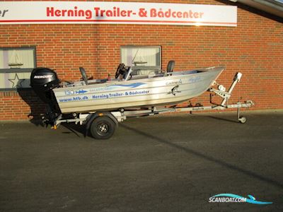 Smartliner 130 alu m/Mercury F25hk 4-takt og Brenderup trailer Motorboat 2014, with Mercury engine, Denmark