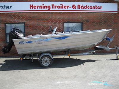 Smartliner 150 m/Mercury F25 hk Efi 4-Takt m/Variant Bådtrailer Motorboat 2017, with Mercury engine, Denmark