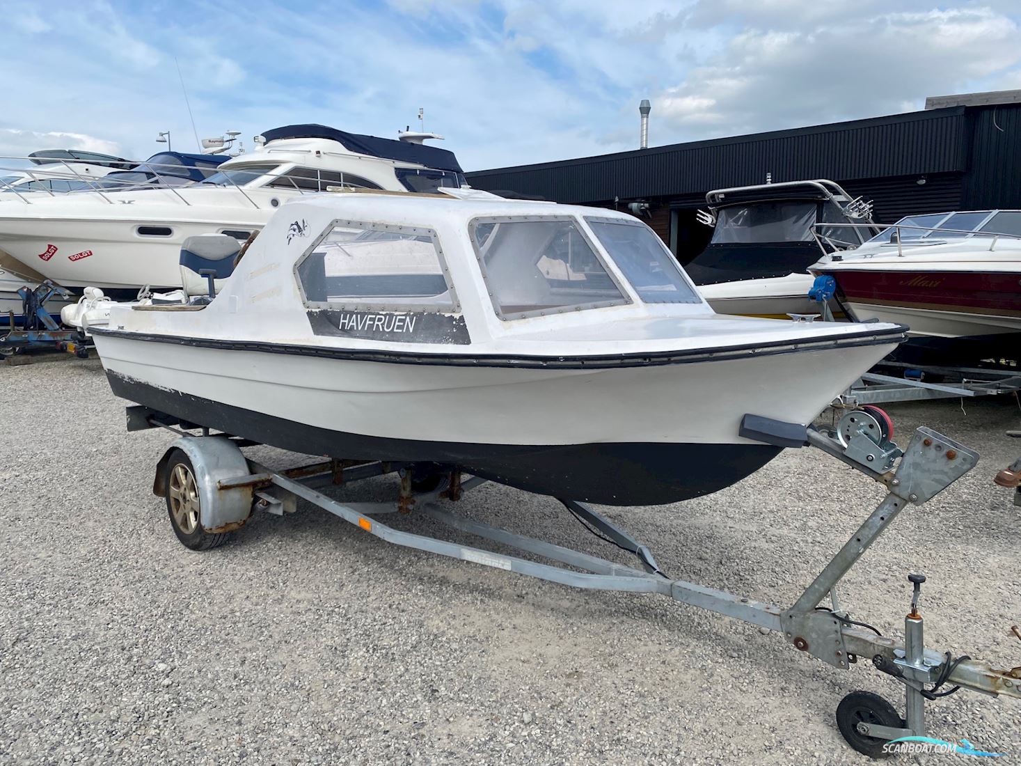 Svensk Kabinebåd Motorboat 1980, with Johnson 40 engine, Denmark