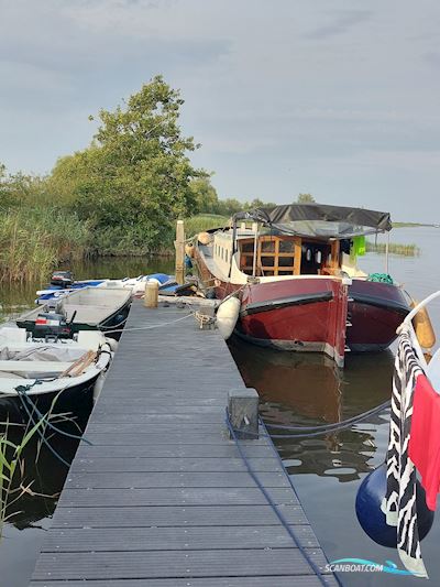 Tjalk Motortjalk 14.80 Motorboat 1906, with Compleet Gereviseerd engine, The Netherlands