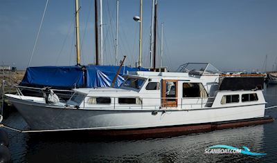 Helårs Motorbåd Med Flybridge 44 Fod Hoekstrakruiser Motorboot 1973, mit Hamomag motor, Dänemark