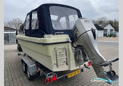 JOFA WINTH 555 HT med 90 hk Honda-EFI 4 takt og 1600 kg Brenderup bådtrailer Motorboot 2025, mit Honda motor, Dänemark