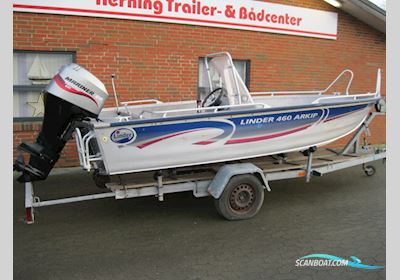 Linder Arkip 460 m/Mariner F60 hk EFI 4-takt Motorboot 2004, mit Mariner motor, Dänemark