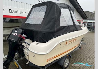Quicksilver 470 Cruiser med 40 hk Mercury-EFI 4 takt og 1000 kg Brenderup bådtrailer  Motorboot 2008, mit Mercury motor, Dänemark