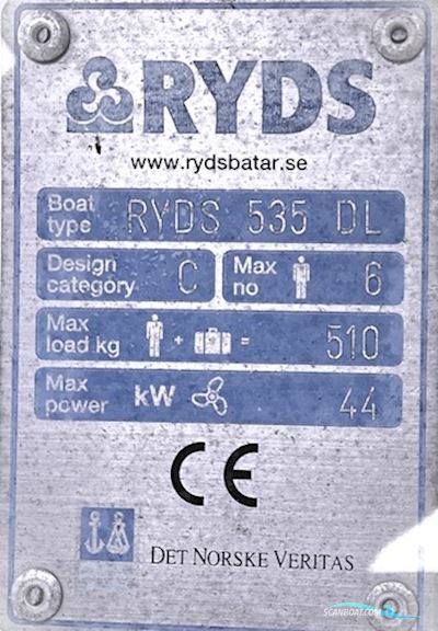Ryds 535 DL Mercury 60Hk Motorboot 2007, mit Mercury motor, Dänemark
