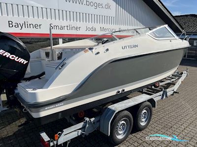 Uttern D62 med F115 Mercury-EFI 4 takt og Buggi bådtrailer Motorboot 2014, mit Mercury motor, Dänemark