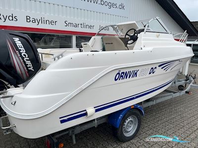 Ørnvik 520 DC Med F100 Mercury-Efi CT 2,1L og 1300 kg Brenderup Trailer Motorboten 2000, met Mercury motor, Denemarken