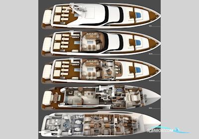 A.R.C. Yachts Arc 42 MY Trideck Motorboten 2020, met Mtu Mtu 16V 2000M94 motor, Turkey