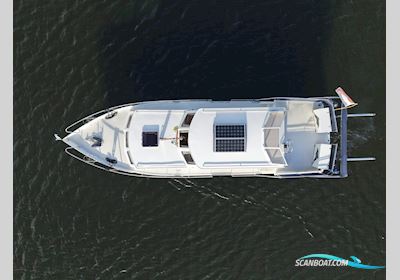 Blauwe Hand Kruiser 11.80 AK Motorboten 1982, met DAF motor, The Netherlands