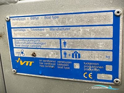 Buster M styrepultbåd med Yamaha 50 HK – Aluminiumsbåd til fiskeri, fritid og vandsport (2005) Motorboten 2005, met Yamaha motor, Denemarken