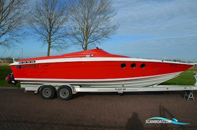 Donzi 30 "Black Widow" Motorboten 1989, met Mercruiser motor, The Netherlands