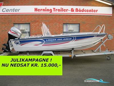 Linder Arkip 460 m/Mariner F60 hk Efi 4-Takt - NU Nedsat KR. 15.000,- ! Motorboten 2004, met Mariner motor, Denemarken