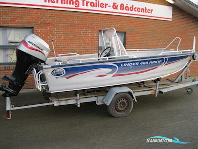 Linder Arkip 460 m/Mariner F60 hk Efi 4-Takt - NU Nedsat KR. 15.000,- ! Motorboten 2004, met Mariner motor, Denemarken
