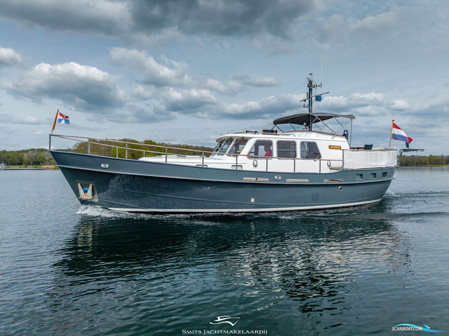 Lowland Kotter 13.80 AK Motorboten 1977, met Volvo Penta motor, The Netherlands