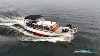 Lowland Rondspant Kruiser 13.00 AK Cabrio Motorboten 1974, met Vetus Deutz motor, The Netherlands