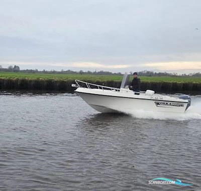 Orka Visboot 500 CC Hobim Boats Motorboten 2004, met Yamaha motor, The Netherlands