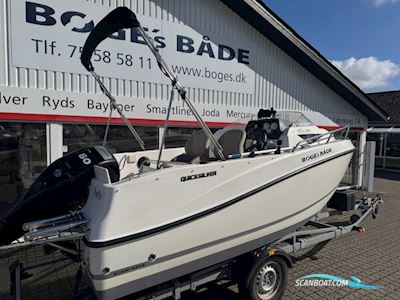 Quicsilver Activ 455 Cabin Med F60 Mercury-Efi og 1000 kg Brenderup Bådtrailer Motorboten 2016, met Mercury motor, Denemarken