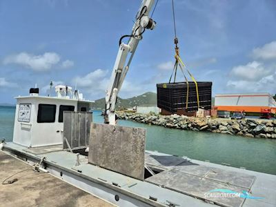 Sea Truck Aluminum Barge Motorboten 1985, met Yamaha motor, Virgin Islands