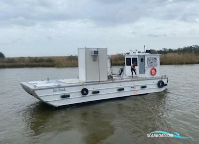 Sea Truck Aluminum Barge Motorboten 1985, met Yamaha motor, Virgin Islands