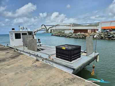 Sea Truck Aluminum Barge Motorboten 1985, met Yamaha motor, Virgin Islands