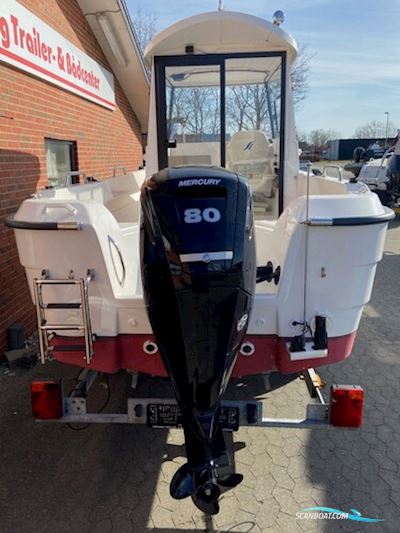 Smartliner Fisher 19 m/Mercury F80 hk Efi 4-Takt - Kun Sejlet 10 T ! Motorboten 2024, met Mercury motor, Denemarken