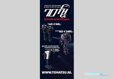 Tohatsu 4 pk Viertakt Langstaart Motoren 2026, met Tohatsu motor, The Netherlands