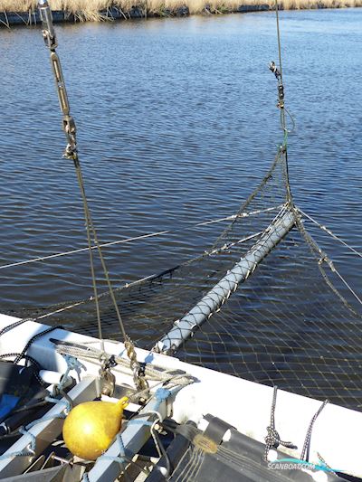 Amateur Wharram Tane Multi hull boat 1970, with Yamaha engine, The Netherlands