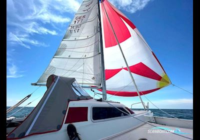 Dragonfly 800 Swing Wing Multi hull boat 1991, with Tohatsu engine, Spain