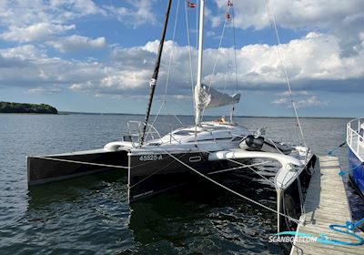 Dragonfly 28 Sport Multihull boten 2014, met Honda motor, Denemarken