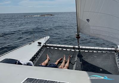 Maram 36 Multihull boten 1979, met Yamaha High Thrust motor, Norway