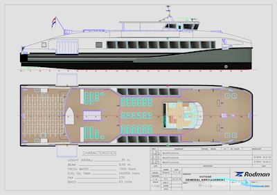 Rodman Catamaran Passenger Ship 248 Pax 115 Multihull boten 2023, met Man D2868LE443 900 CV - 16.16l 8 Cylinders motor, België